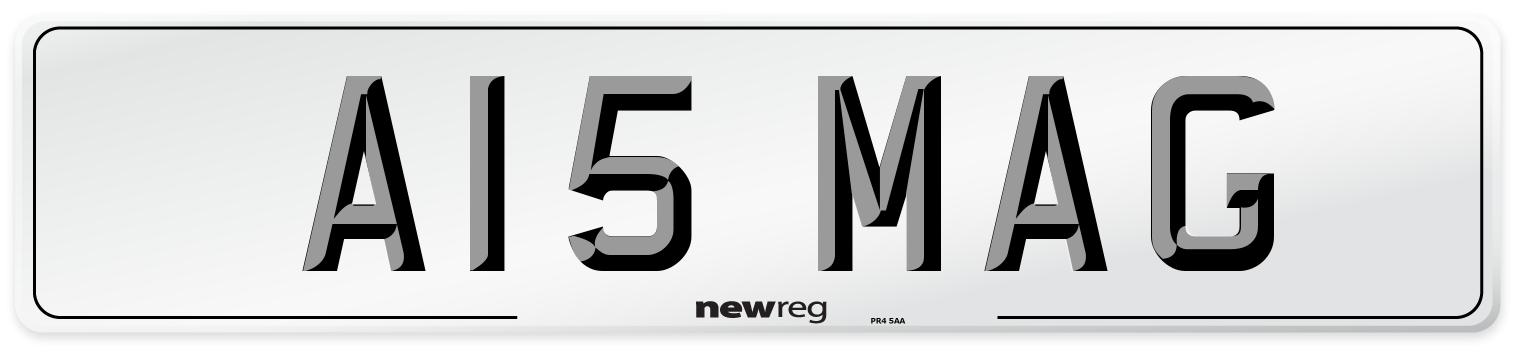 A15 MAG Number Plate from New Reg